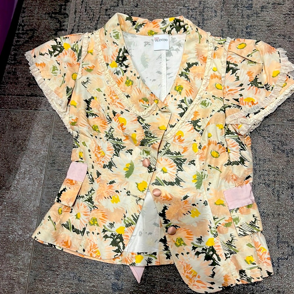 Valentino top with tulip sleeves size size XS